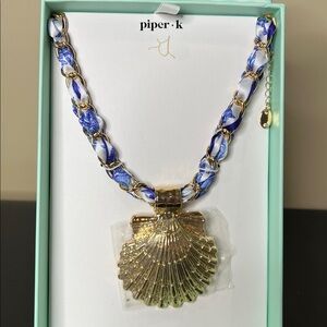 Piper K | Seashell Scarf Statement Necklace